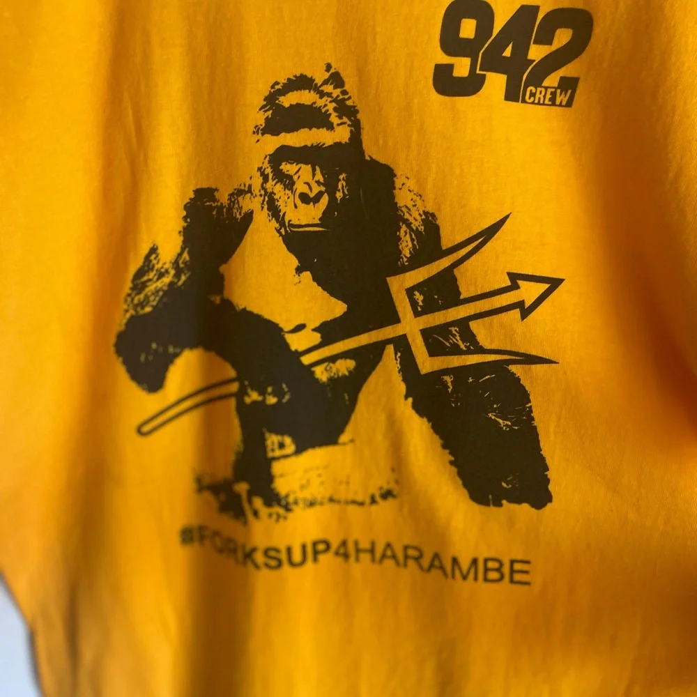 Port and Company Men's Orange Graphic Tee - Picture 3 of 5